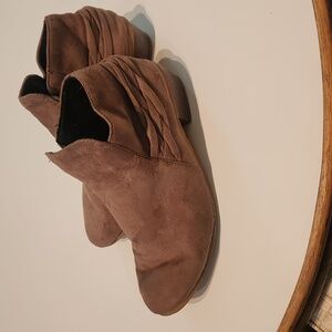 Athletic suede ankle boots